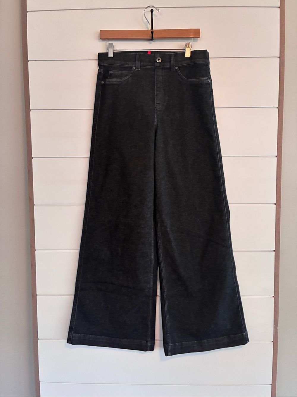 Spanx Wide Leg High-Waist Black Jeans size L - Picture 7 of 11